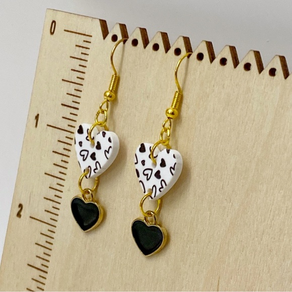 Valentine Heart Earrings, Heart Dangle Earrings, Hand Crafted Gifts For Her - Picture 5 of 5